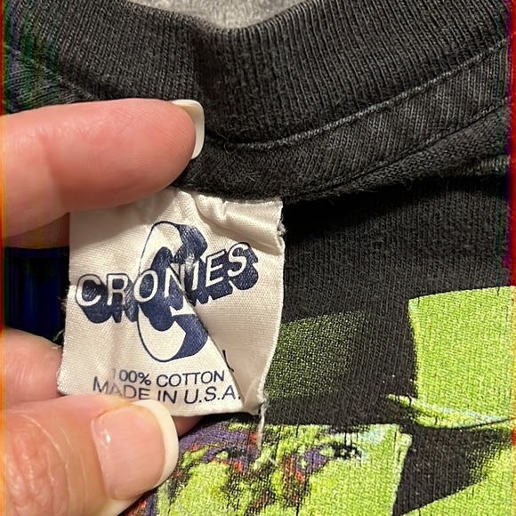 Cronies Tim McGraw large t-shirt short sleeve black multicolor photo block - Picture 7 of 10